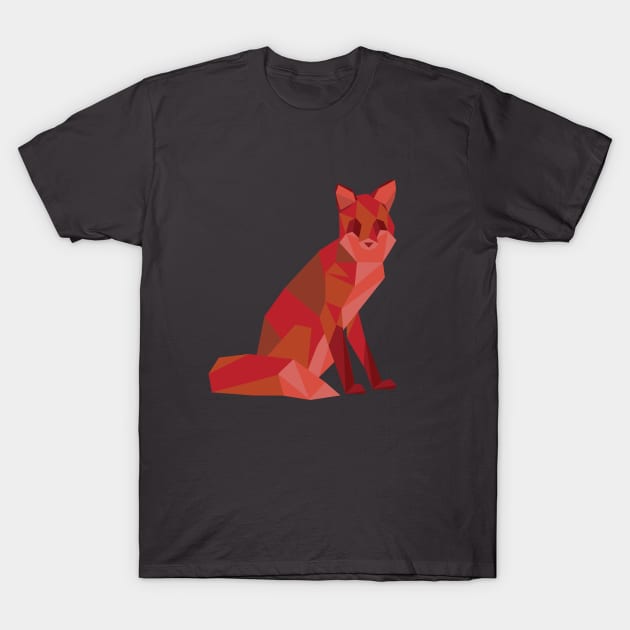 Origami Fox T-Shirt by BubblegumGoat